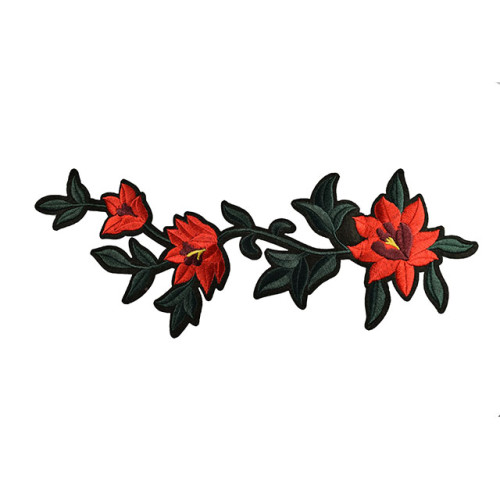 applicatie ster bloem rood groene tak groot applicatie ster bloem rood groene tak groot