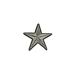 applicatie ster zilver zwart 7 cm applicatie ster zilver zwart 7 cm