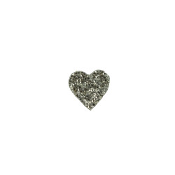 applicatie strass hart zilver 3,5cm applicatie strass hart zilver 3,5cm