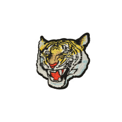 applicatie tijgerkop wit geel applicatie tijgerkop wit geel
