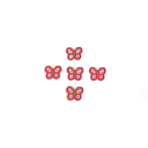 applicatie vlinders roze 5 stuks