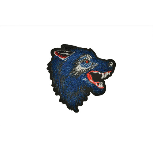 applicatie wolf fluweel kobalt blauw rechts