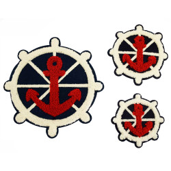 badstof stuurwiel met anker patch badstof stuurwiel met anker patch