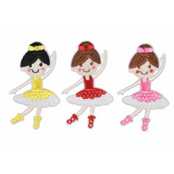 ballerina patch set opstrijkbaar 3 stuks ballerina patch set opstrijkbaar 3 stuks
