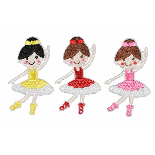 ballerina patch set opstrijkbaar 3 stuks