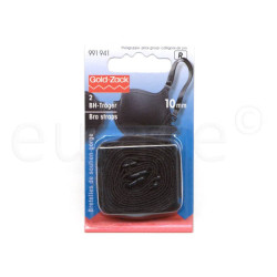 BH bandjes 1 cm Gold-Zack zwart