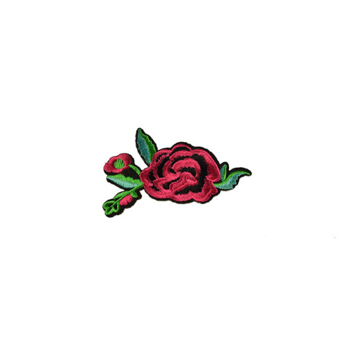 bloem applicatie fuchsia roos met groene bladeren