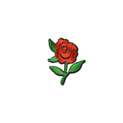 bloem applicatie geborduurde rode bloemen met groen klein bloem applicatie geborduurde rode bloemen met groen klein