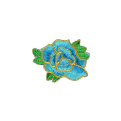 bloem applicatie turquoise goud bloem applicatie turquoise goud