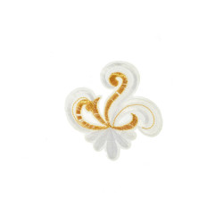 bloem applicatie witte orchidee met goud