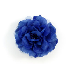 bloem corsage met kralen stamper kobaltblauw bloem corsage met kralen stamper kobaltblauw
