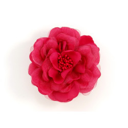 bloem corsage met kralen stamper magenta bloem corsage met kralen stamper magenta