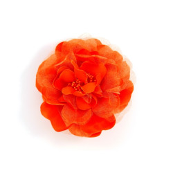 bloem corsage met kralen stamper oranje bloem corsage met kralen stamper oranje