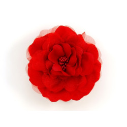bloem corsage met kralen stamper rood bloem corsage met kralen stamper rood