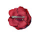 bloem corsage met organza bladeren donker rood zwart - 1