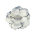 bloem corsage met organza bladeren lichtgrijs zwart - 1