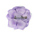 bloem corsage met organza bladeren lila zwart - 1