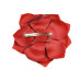 bloem corsage met organza bladeren rood zwart - 1