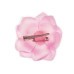 bloem corsage met organza bladeren roze - 1
