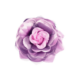 bloem corsage met organza bladeren roze zwart bloem corsage met organza bladeren roze zwart