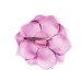 bloem corsage met organza bladeren roze zwart - 1