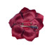 bloem corsage met organza bladeren wijn rood zwart - 1