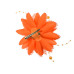 bloem corsage met parels oranje - 1