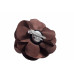 bloem corsage organza bruin - 1