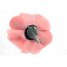 bloem corsage organza zalmroze - 1