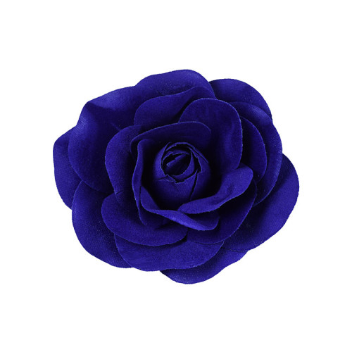 bloem corsage roos velours koningsblauw