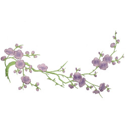 bloemen op tak lila patch 37 x 15 cm bloemen op tak lila patch 37 x 15 cm
