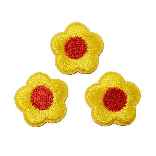 bloemen patch set geel zelfklevend