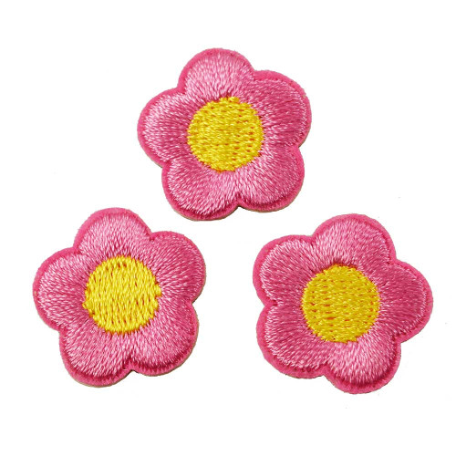 bloemen patch set roze zelfklevend