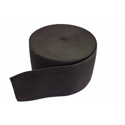 breed elastiek 15 cm zwart  per meter