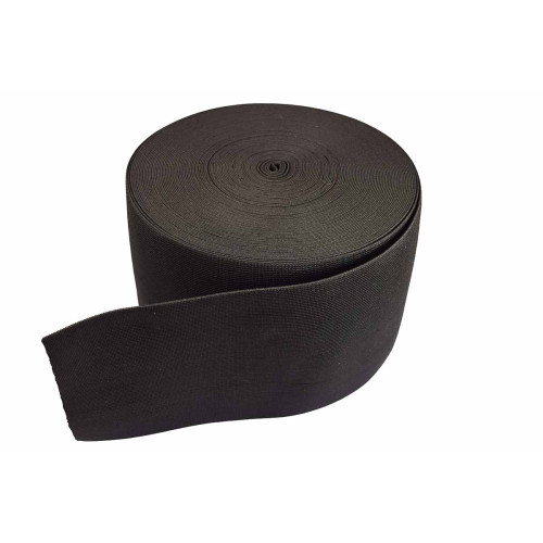 breed elastiek 15 cm zwart  per meter