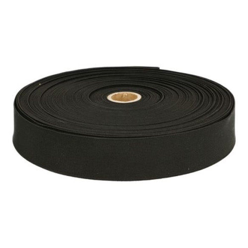 breed elastiek 35mm zwart extra stevig per meter