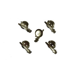 broche speld 2 cm met haarklem  (5 stuks)