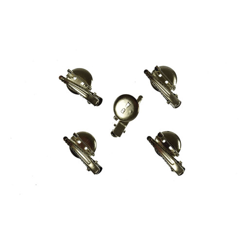 broche speld 2 cm met haarklem  (5 stuks)