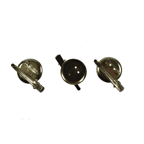 broche speld 3 cm met haarklem  (5 stuks)