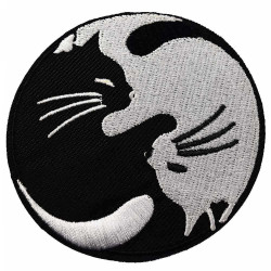 Cats patch zwart wit Cats patch zwart wit