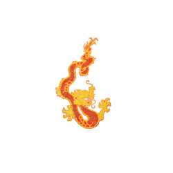 chinese draak goud rood rechts chinese draak goud rood rechts