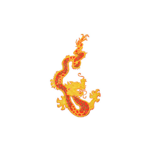chinese draak goud rood rechts