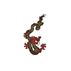 chinese draak met donkerrode kop chinese draak met donkerrode kop