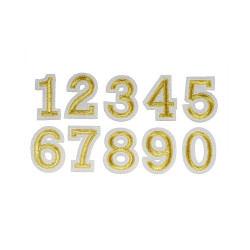cijfer opstrijkbaar goud cijfer opstrijkbaar goud