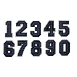 college cijfer patch opstrijkbaar marine blauw college cijfer patch opstrijkbaar marine blauw