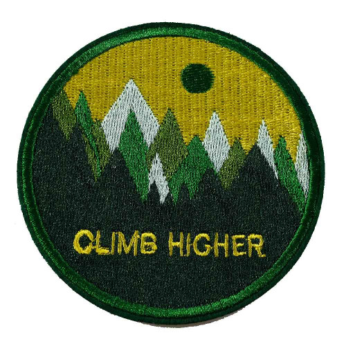 climb higher groen strijkapplicatie
