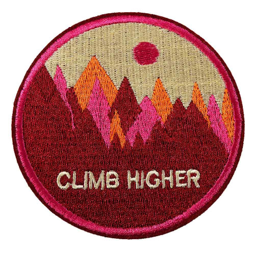 climb higher pink strijkapplicatie
