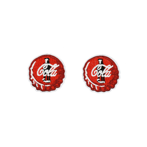cola dopjes applicaties opstrijkbaar 2 stuks