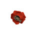 corsage rood roos met haarklem - 1