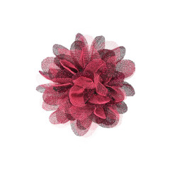 corsage tule fuchsia zwart glitter